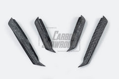 Mercedes Benz C-Class C63/C63S (fits both Pre-Facelift & Facelift) W205 2015 2016 2017 2018 2019 2020 2021 with Aftermarket Parts - Front Canards Pre-preg Carbon Fiber from TAKD Carbon