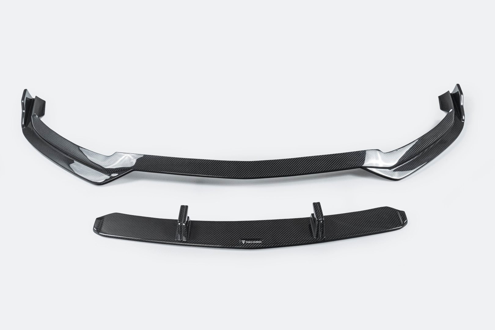 Mercedes Benz C-Class C63/C63S (fits both Pre-Facelift & Facelift) W205 2015 2016 2017 2018 2019 2020 2021 with Aftermarket Parts - Front Lip Pre-preg Carbon Fiber from TAKD Carbon