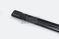 Mercedes Benz C-Class C63/C63S W205 (fits both Pre-Facelift & Facelift) W205 2015 2016 2017 2018 2019 2020 2021 with Aftermarket Parts - V1 Side Skirts Pre-preg Carbon Fiber from TAKD Carbon