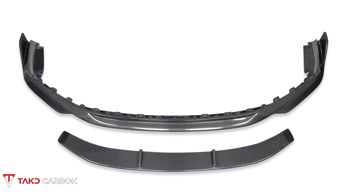 Porsche 911 992 Carrera / 4 / S / 4S (Fits Base Model Only, Does Not Fit Aero Kit / Sport Package）2020-ON with Aftermarket Parts - Pre-preg Carbon Fiber Front Lip from TAKD Carbon