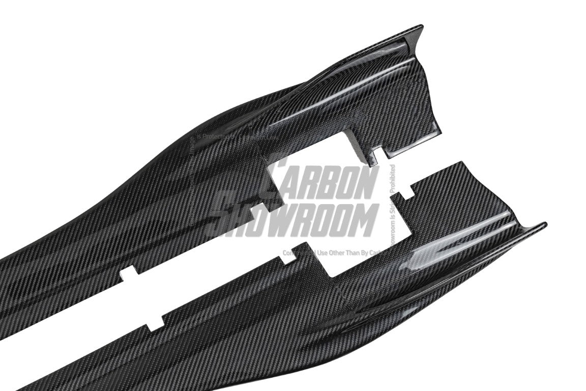 Porsche Panamera 4 & 4S & Turbo 971 (fits both pre-facelift & facelift) 2017-ON with Aftermarket Parts - Side Skirts Pre-preg Carbon Fiber from TAKD Carbon