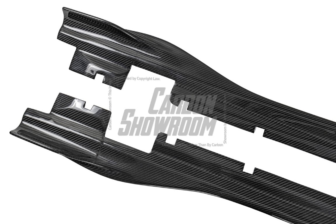 Porsche Panamera 4 & 4S & Turbo 971 (fits both pre-facelift & facelift) 2017-ON with Aftermarket Parts - Side Skirts Pre-preg Carbon Fiber from TAKD Carbon