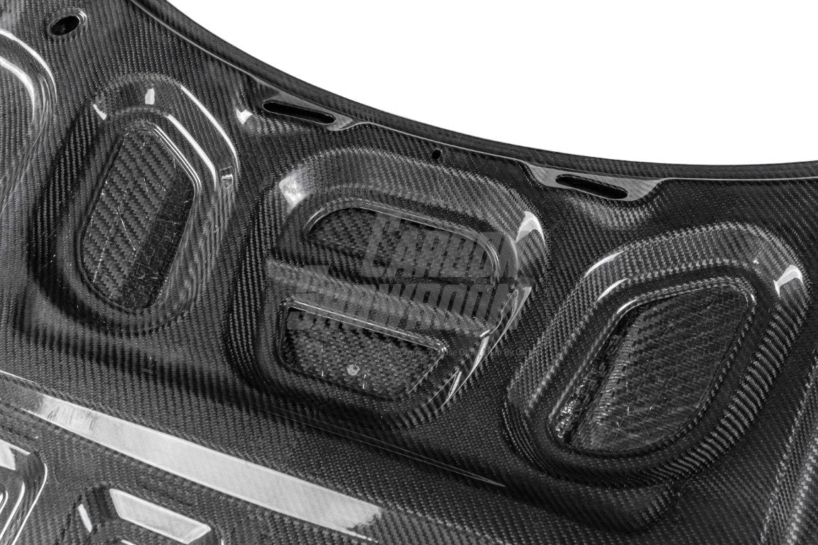 Porsche 718 Boxster / Cayman (all models, including GTS / GT4 / GT4RS / Spyder) & 911 991.1 991.2 (all models, including Carrera S / 4S / T / GTS / 4 GTS / Targa / GT3 / GT3 RS / R / Turbo / Turbo S / GT2 RS with Aftermarket Parts - V1 Style Hood Bonnet Pre-preg Carbon Fiber from TAKD Carbon