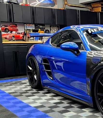 Porsche 718 Cayman / Boxster / GTS 2017-ON with Aftermarket Parts - Extreme Style Side Vents Pre-preg Carbon Fiber from TAKD Carbon