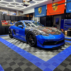 Porsche 718 Cayman / Boxster / GTS / GT4 / Spyder 2017 2018 2019 2020 2021 2022 2023 2024 with Aftermarket Parts - Pre-preg Carbon Fiber Front Fenders from TAKD Carbon