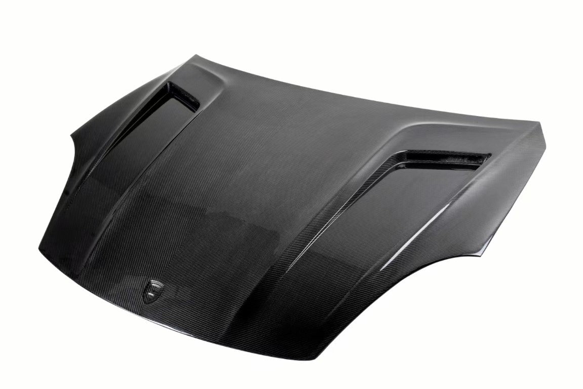 Porsche Cayenne / GTS / Turbo 9Y0 9Y3 2018-ON with Aftermarket Parts - Double-sided Pre-preg Carbon Fiber Hood Bonnet from TAKD Carbon