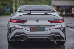 BMW 8 Series 840i M850i G16 2018-ON with Aftermarket Parts - Carbon Fiber Rear GT Wing from TAKD Carbon