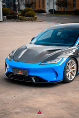 Tesla Model 3 Highland / Performance 2024-ON with Aftermarket Parts - Action Aero Series Hood Bonnet Carbon Fiber From ArmorExtend