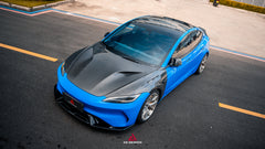 Tesla Model 3 Highland / Performance 2024-ON with Aftermarket Parts - Action Aero Series Hood Bonnet Carbon Fiber From ArmorExtend