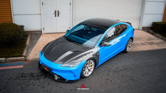 Tesla Model 3 Highland / Performance 2024-ON with Aftermarket Parts - Action Aero Series Hood Bonnet Carbon Fiber From ArmorExtend