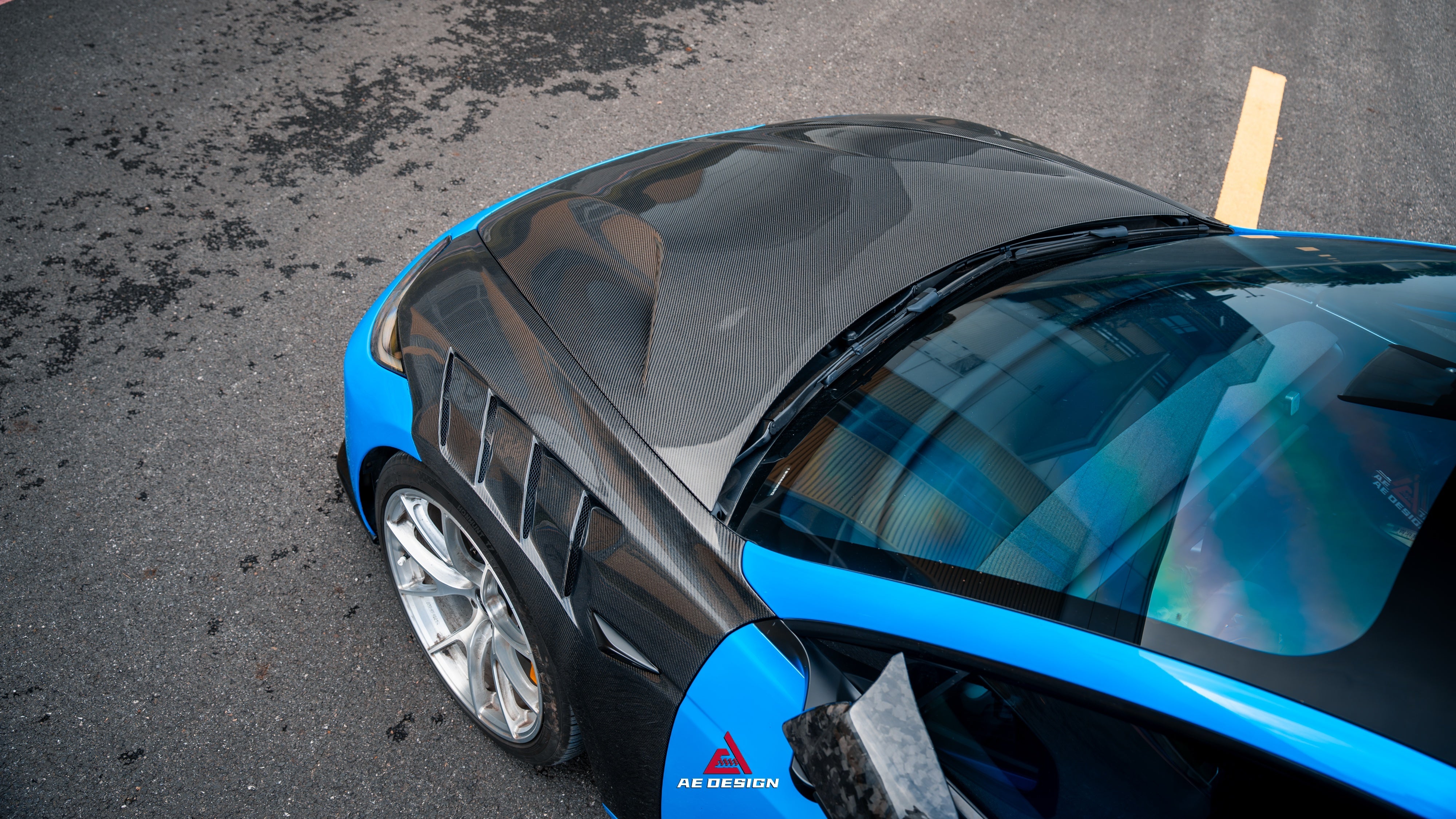 Tesla Model 3 Highland / Performance 2024-ON with Aftermarket Parts - Action Aero Series Hood Bonnet Carbon Fiber From ArmorExtend