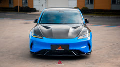 Tesla Model 3 Highland / Performance 2024-ON with Aftermarket Parts - Action Aero Series Hood Bonnet Carbon Fiber From ArmorExtend