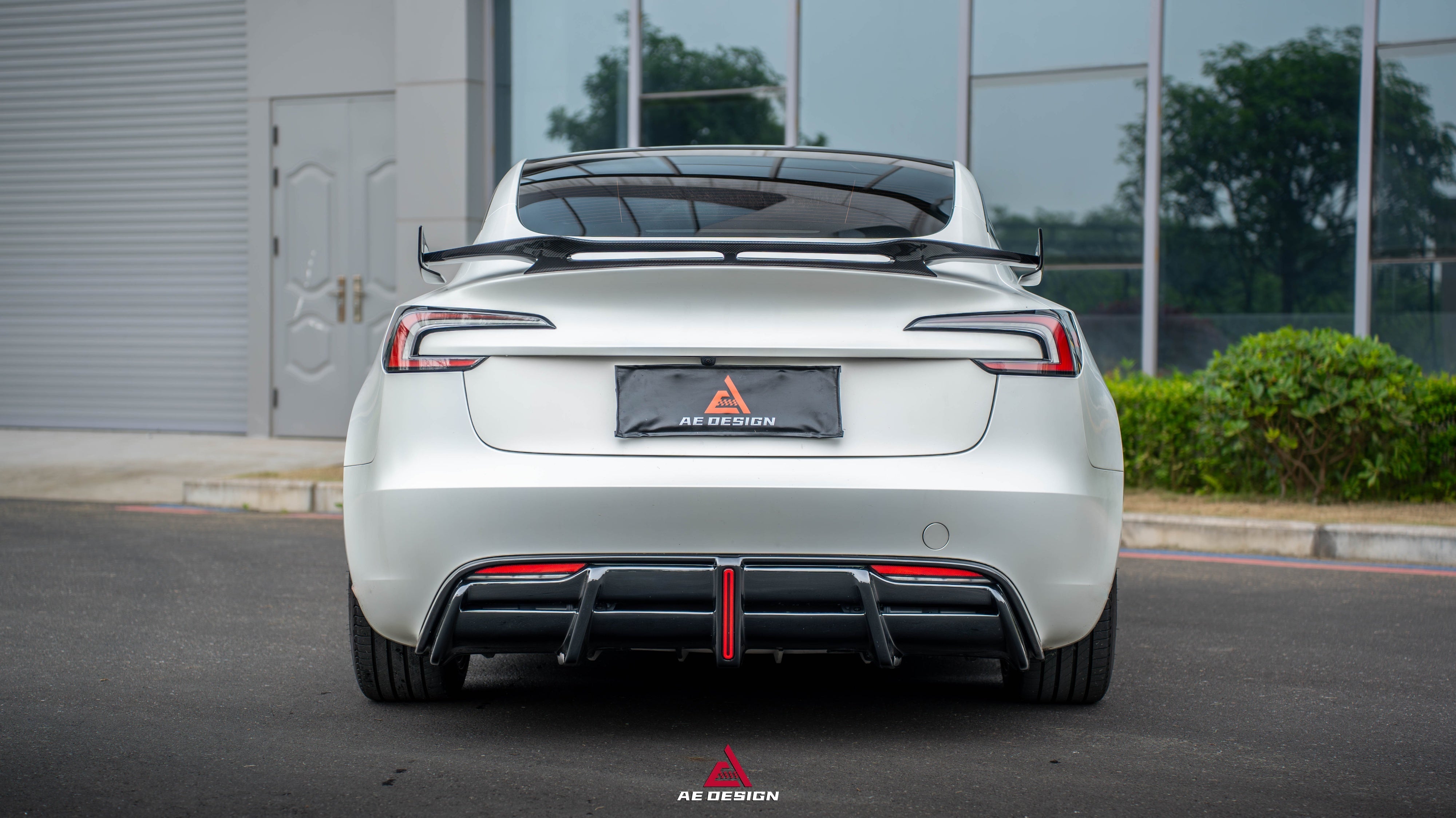 Tesla Model 3 Highland 2024-ON with Aftermarket Parts - Plustic Rear Diffuser ABS from ArmorExtend