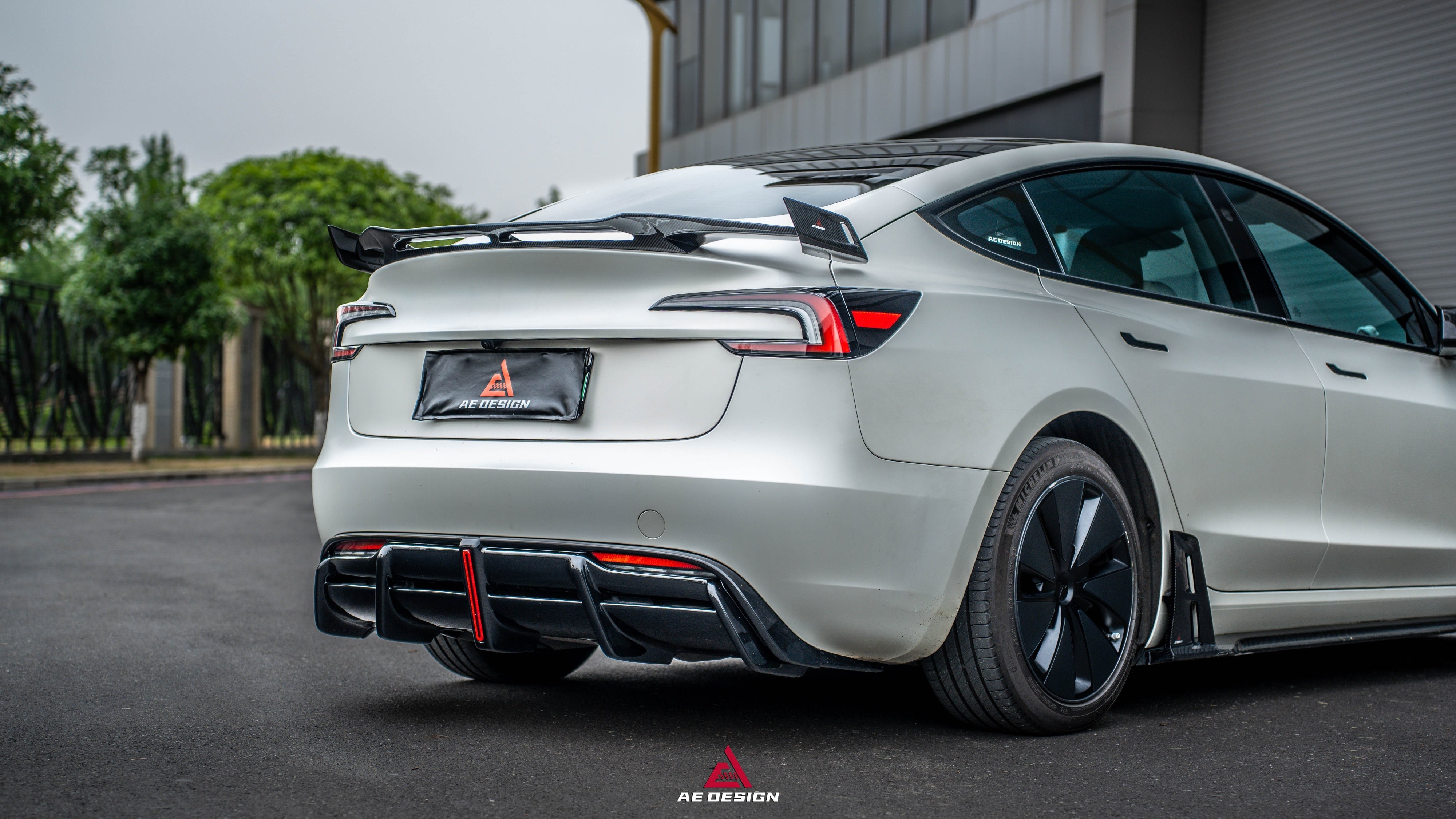 Tesla Model 3 Highland 2024-ON with Aftermarket Parts - Plustic Rear Diffuser ABS from ArmorExtend