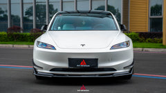 Tesla Model 3 Highland 2024-ON with Aftermarket Parts - Plustic Front Lip ABS from ArmorExtend