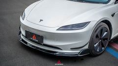 Tesla Model 3 Highland 2024-ON with Aftermarket Parts - Plustic Front Lip ABS from ArmorExtend