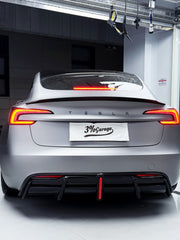 Tesla Model 3 Highland 2024-ON with Aftermarket Parts - Plustic Rear Diffuser ABS from ArmorExtend