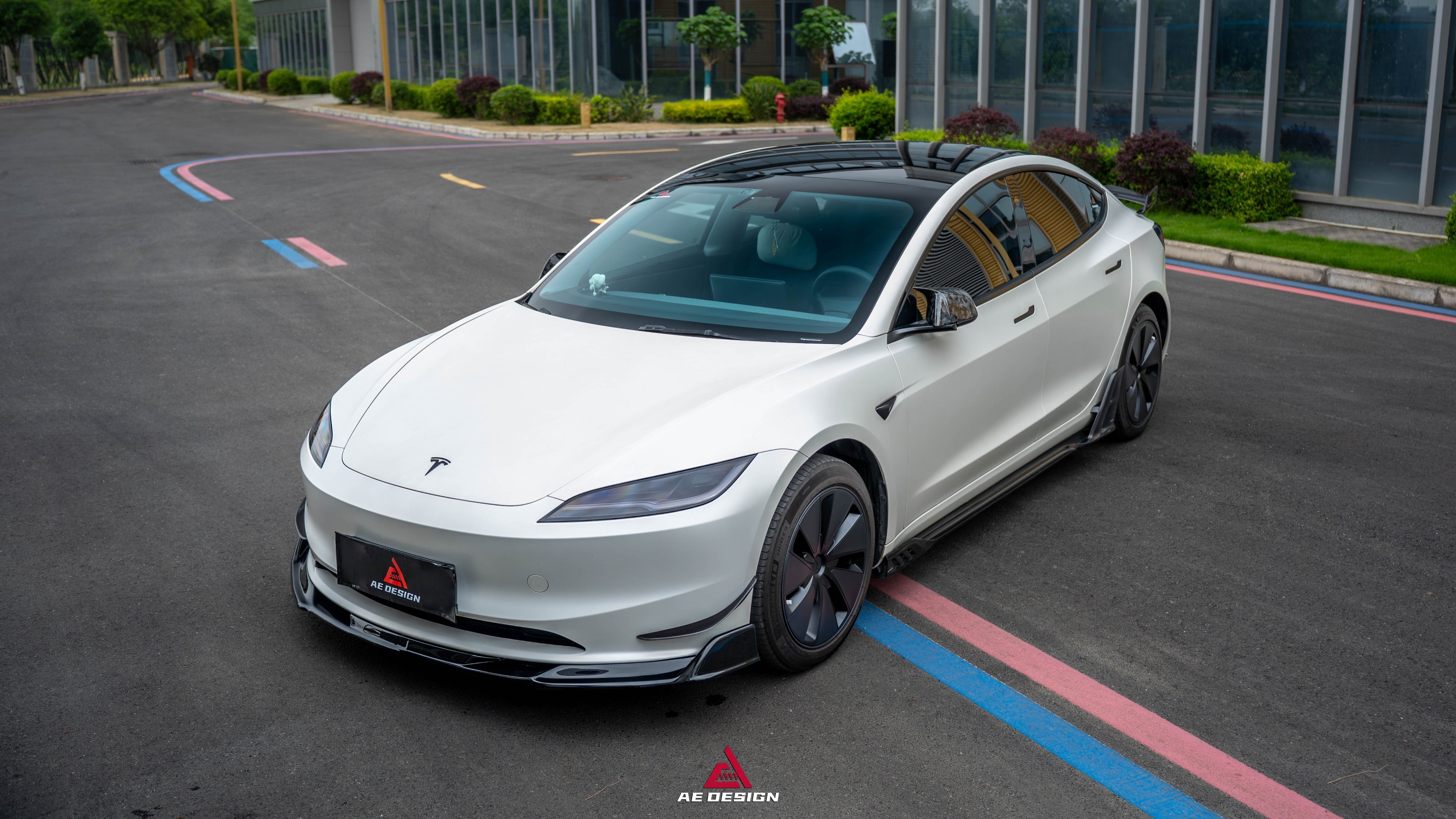 Tesla Model 3 Highland 2024-ON with Aftermarket Parts - Plustic Front Lip ABS from ArmorExtend