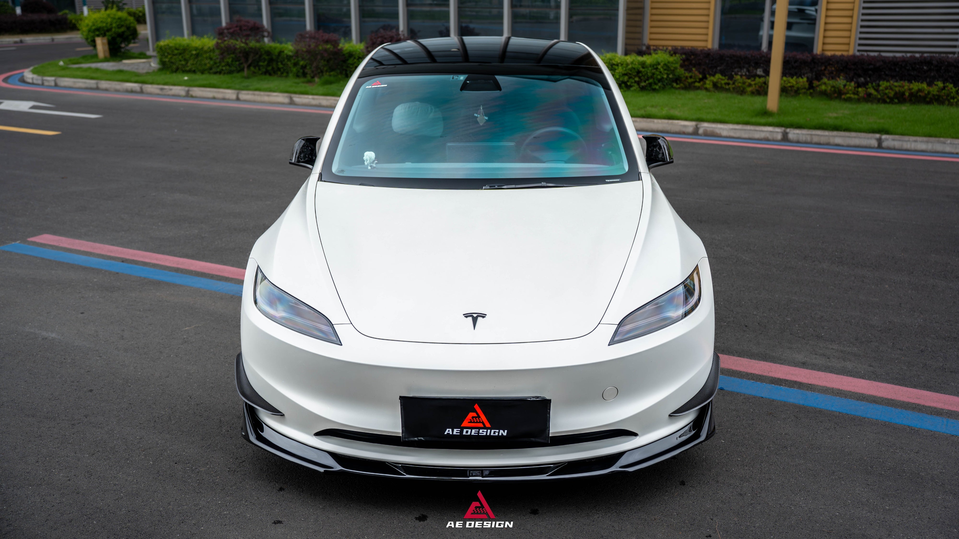 Tesla Model 3 Highland 2024-ON with Aftermarket Parts - Plustic Front Lip ABS from ArmorExtend