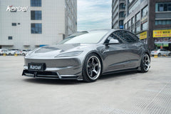 Tesla Model 3 Highland 2024-ON with Aftermarket Parts - Front Lip Pre-preg Carbon Fiber from Karbel Carbon