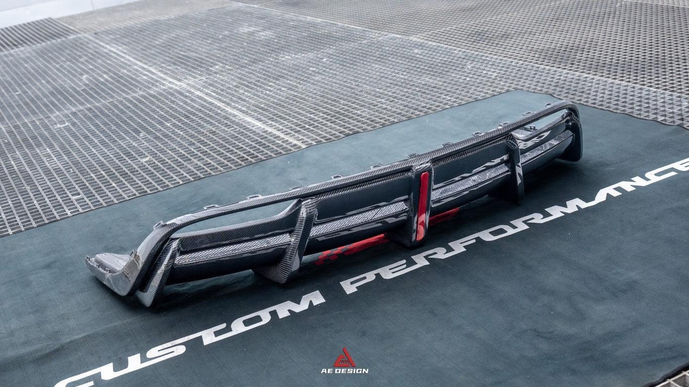 Tesla Model 3 Highland / Performance 2024-ON with Aftermarket Parts - AE Style Rear Diffuser & Canards Carbon Fiber from?ArmorExtend