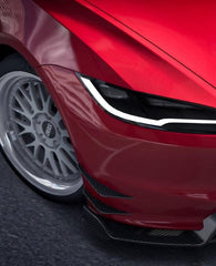 Tesla Model 3 Highland 2024-ON with Aftermarket Parts - Front Canards Pre-preg Carbon Fiber from Karbel Carbon