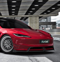 Tesla Model 3 Highland 2024-ON with Aftermarket Parts - Pre-preg Carbon Fiber Front Lip from Karbel Carbon