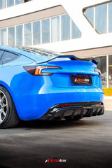 Tesla Model 3 Highland 2024-ON with Aftermarket Parts - Action Aero Series Rear Diffuser ABS from ArmorExtend