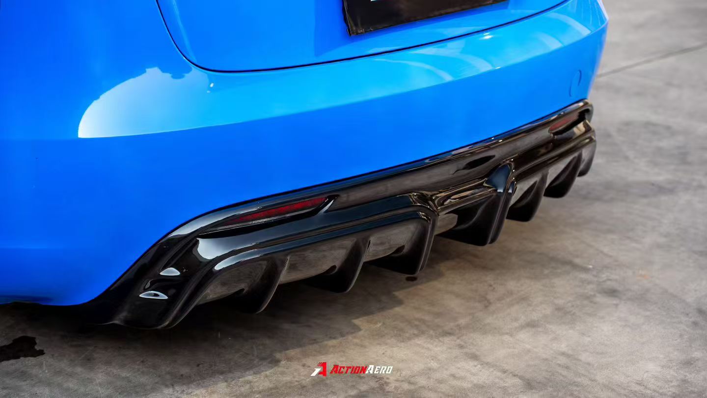Tesla Model 3 Highland 2024-ON with Aftermarket Parts - Action Aero Series Rear Diffuser ABS from ArmorExtend