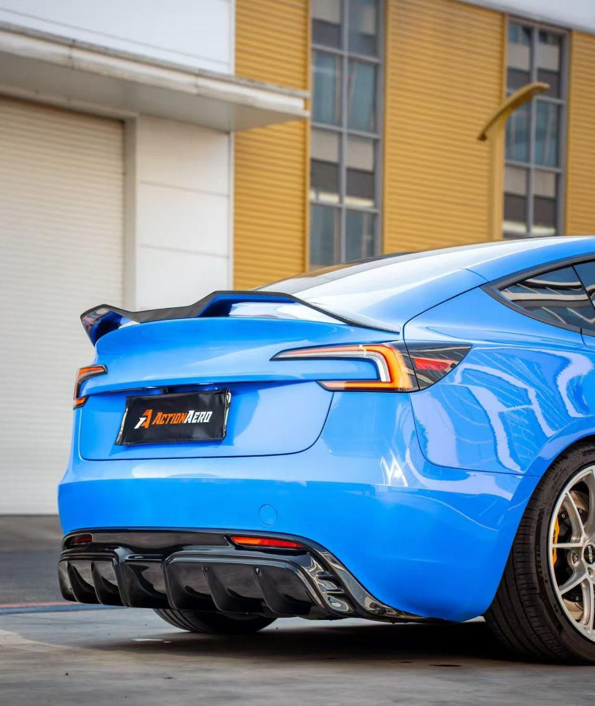 Tesla Model 3 Highland 2024-ON with Aftermarket Parts - Action Aero Series Rear Diffuser ABS from ArmorExtend
