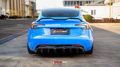 Tesla Model 3 Highland 2024-ON with Aftermarket Parts - Action Aero Series Rear Diffuser ABS from ArmorExtend