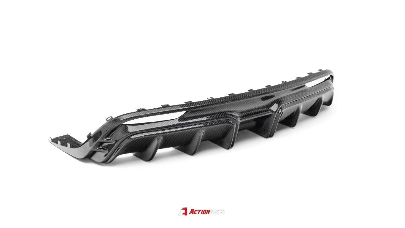 Tesla Model 3 Highland 2024-ON with Aftermarket Parts - Action Aero Series Rear Diffuser Dry Pre-preg Carbon Fiber / ABS from ArmorExtend