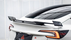 Tesla Model 3 Highland / Performance 2024-ON with Aftermarket Parts - AE Style Carbon Fiber Rear Wing from ArmorExtend 