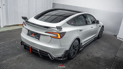 Tesla Model 3 Highland / Performance 2024-ON with Aftermarket Parts - AE Style Carbon Fiber Rear Wing from ArmorExtend 