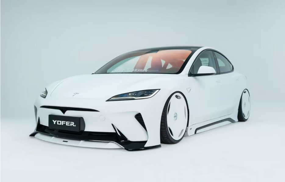 Tesla Model 3 Highland  Performance 2024-ON with Aftermarket Parts -  Loong Flames Max Front Bumper PP & ABS from Yofer USA