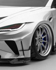 Tesla Model 3 Highland  Performance 2024-ON with Robot Craftsman's Aftermarket Parts - Carbon Fiber & FRP Fenders Flares & Wheel Arches & Side Skirts & Front Corner Canards & Side Canards HACKER