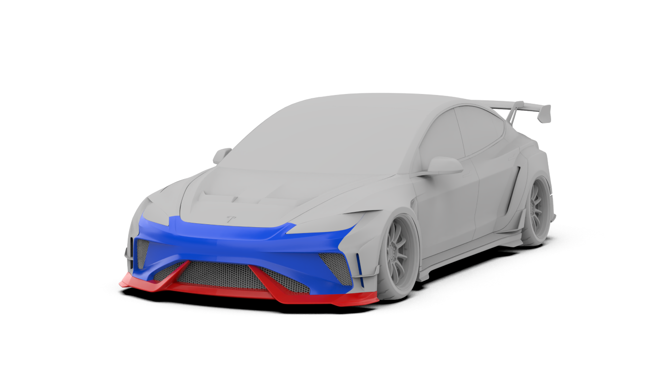 Tesla Model 3 Highland / Performance 2024-ON with Robot Craftsman's Aftermarket Parts - Robot Package A Carbon Fiber / FRP