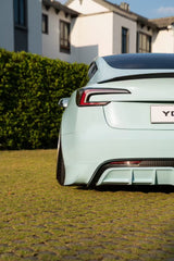 Tesla Model 3 Highland / Performance 2024 with Aftermarket Parts - V1 Sports Rear Diffuser & Canards PP from Yofer USA