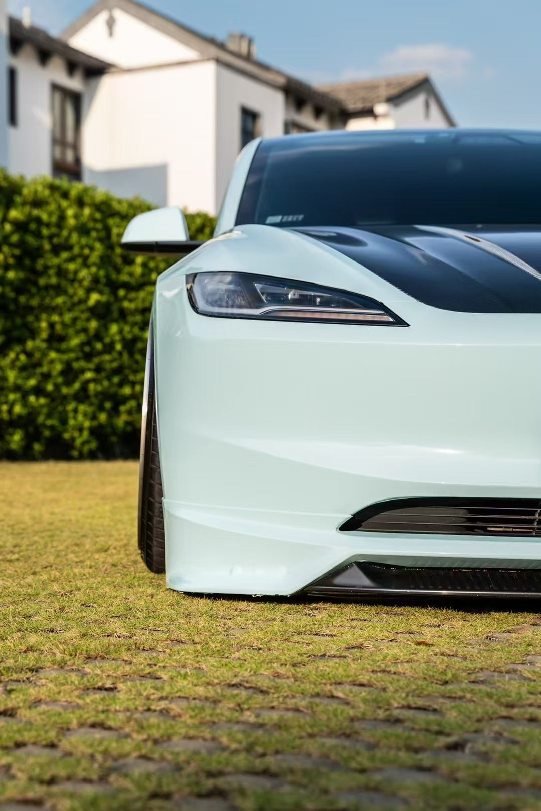 Tesla Model 3 Highland 2024 with Aftermarket Parts - Front Lip Splitter ABS & PP from Yofer USA