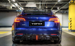 Tesla Model 3 / Performance 2017-2023 with Aftermarket Parts - PP Rear Spoiler from Yofer USA