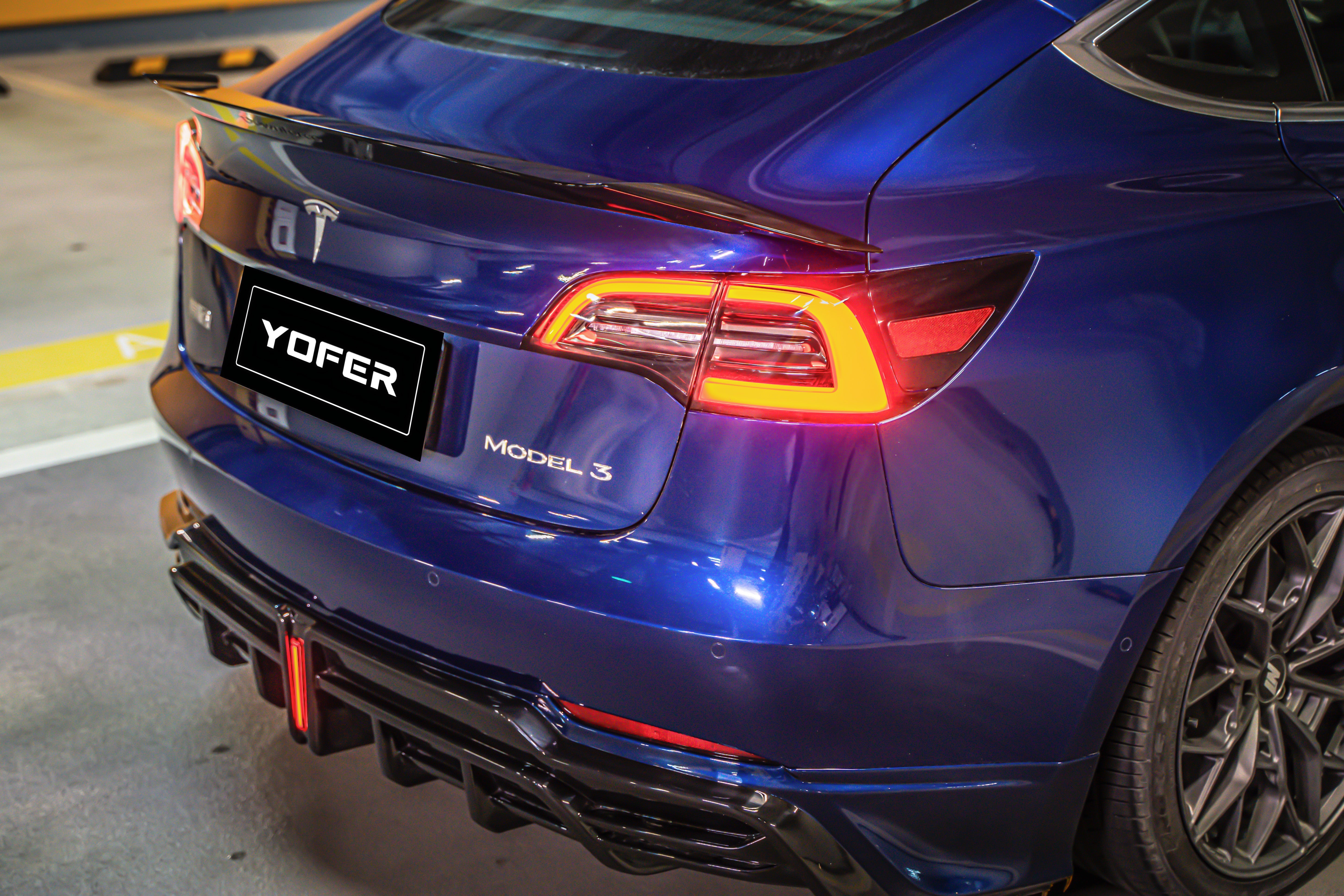 Tesla Model 3/Long Range/Performance 2017 2018 2019 2020 2021 2022 2023 with Aftermarket Parts - Full Body Kit PP Polypropylene from Yofer USA