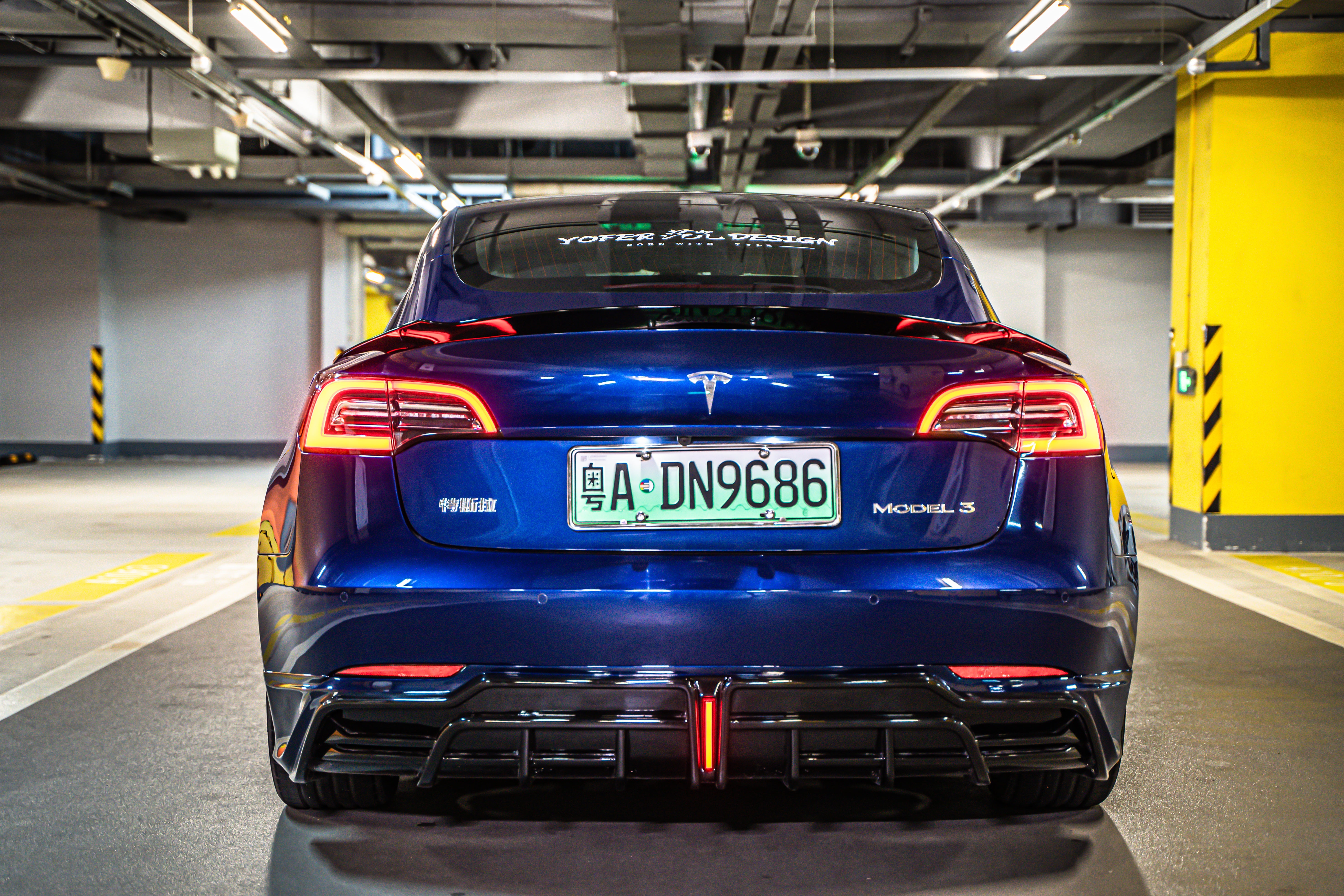 Tesla Model 3/Long Range/Performance 2017 2018 2019 2020 2021 2022 2023 with Aftermarket Parts - Full Body Kit PP Polypropylene from Yofer USA