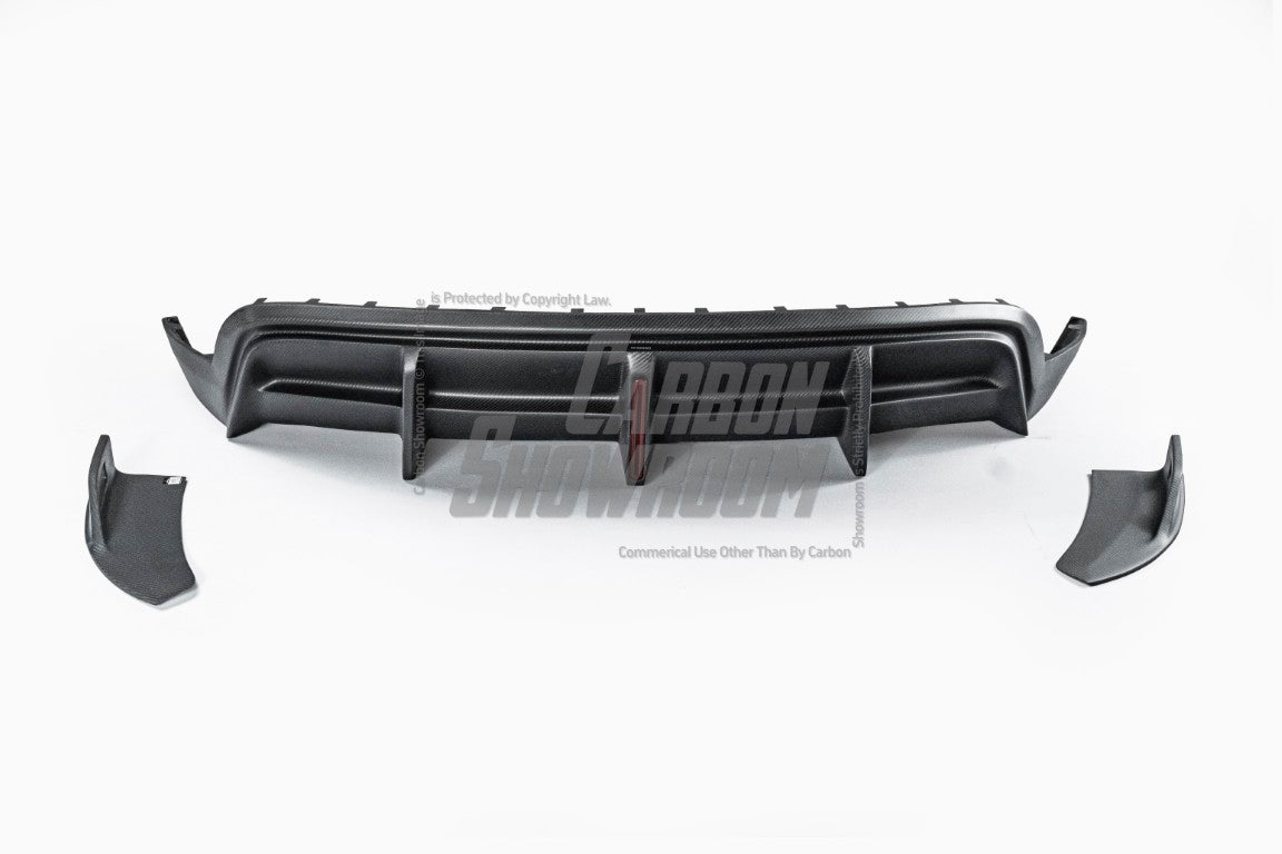 Your Tesla Model Y 2020 2021 2022 2023 2024 with Aftermarket Parts - AE Style Rear Diffuser Carbon Fiber from  ArmorExtend