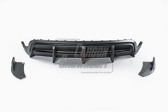 Your Tesla Model Y 2020 2021 2022 2023 2024 with Aftermarket Parts - AE Style Rear Diffuser Carbon Fiber from  ArmorExtend