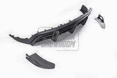 Your Tesla Model Y 2020 2021 2022 2023 2024 with Aftermarket Parts - AE Style Rear Diffuser Carbon Fiber from  ArmorExtend