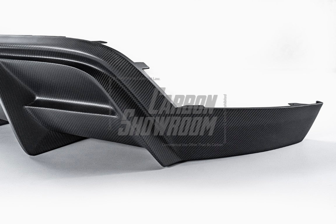 Your Tesla Model Y 2020 2021 2022 2023 2024 with Aftermarket Parts - AE Style Rear Diffuser Carbon Fiber from  ArmorExtend