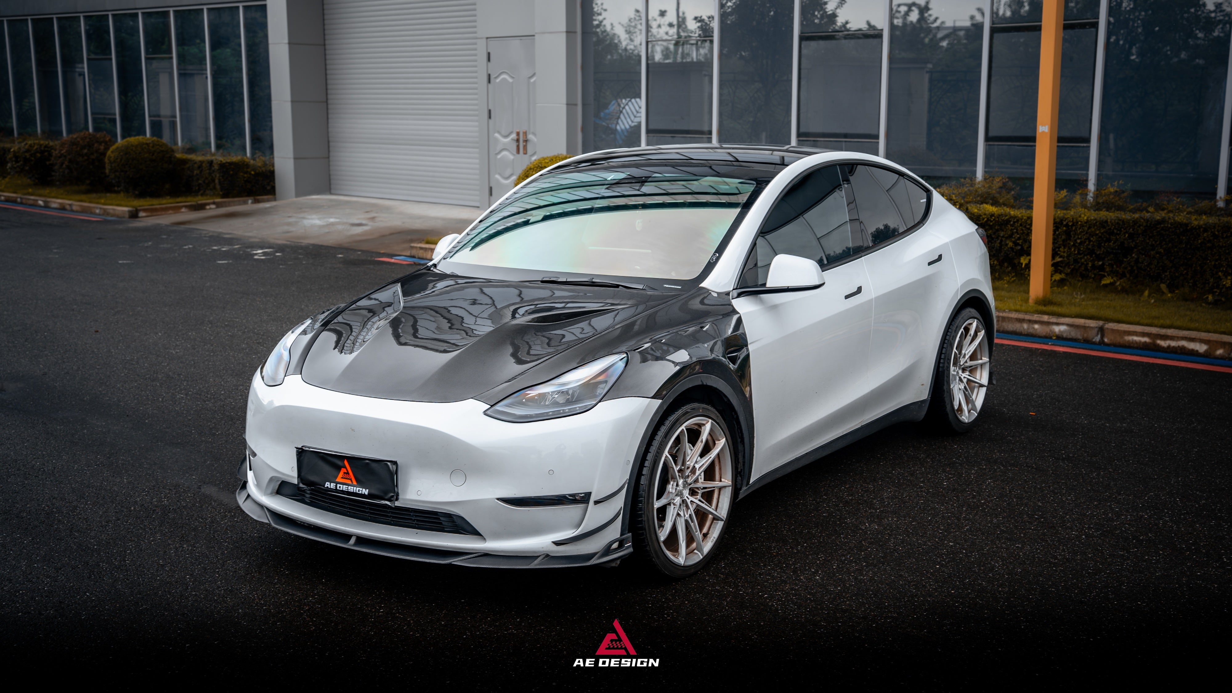Tesla Model Y Performance AWD Long Range RWD Standard 2020 2021 2022 2023 2024 2025 with Aftermarket Parts - ART Front Fenders Carbon Fiber from ArmorExtend