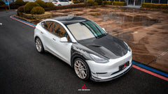 Tesla Model Y Performance AWD Long Range RWD Standard 2020 2021 2022 2023 2024 2025 with Aftermarket Parts - ART Hood Bonnet Carbon Fiber from ArmorExtend