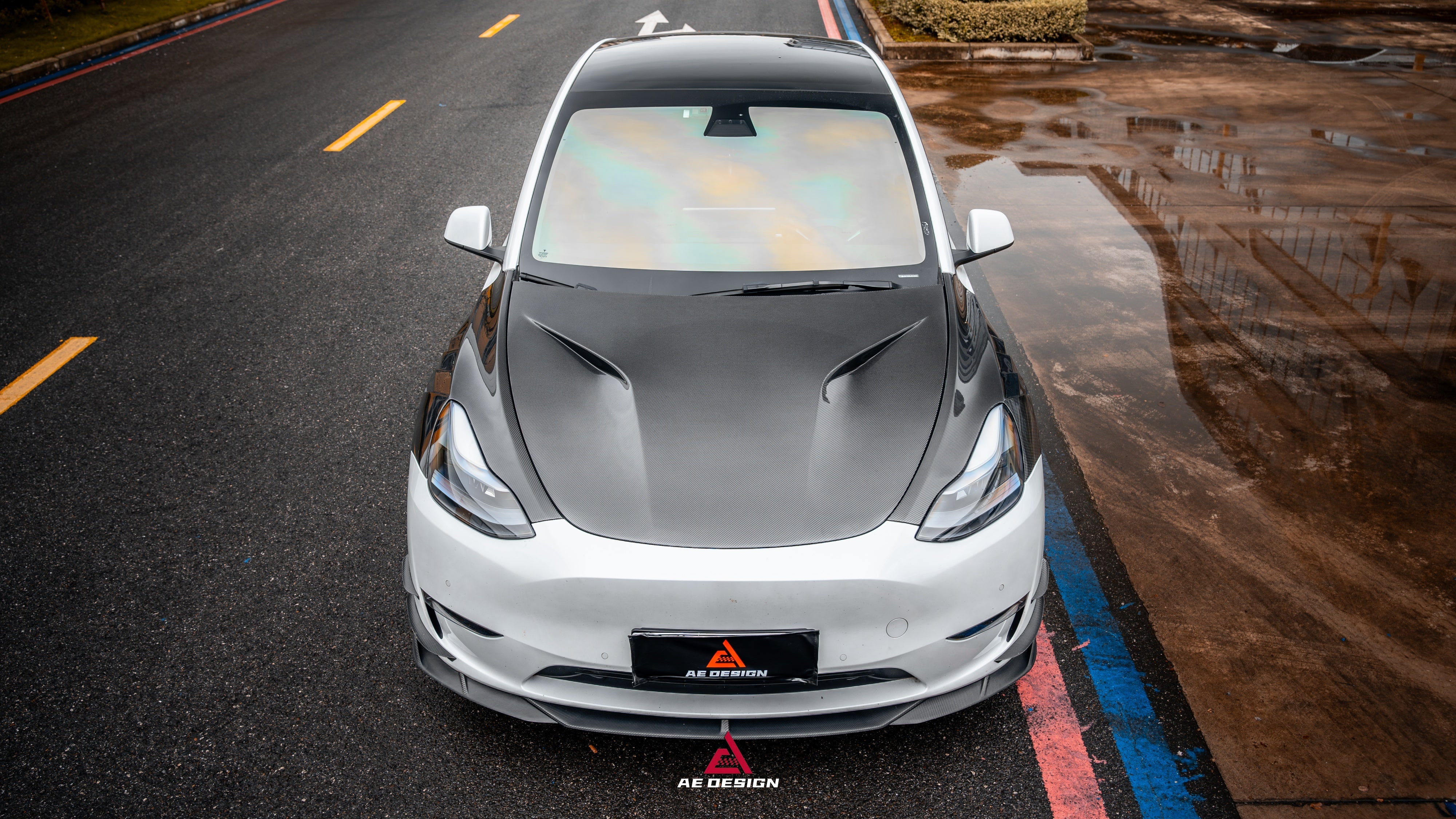 Tesla Model Y Performance AWD Long Range RWD Standard 2020 2021 2022 2023 2024 2025 with Aftermarket Parts - ART Hood Bonnet Carbon Fiber from ArmorExtend
