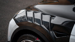 Tesla Model Y Performance AWD Long Range RWD Standard 2020 2021 2022 2023 2024 2025 with Aftermarket Parts - ART Front Fenders Carbon Fiber from ArmorExtend